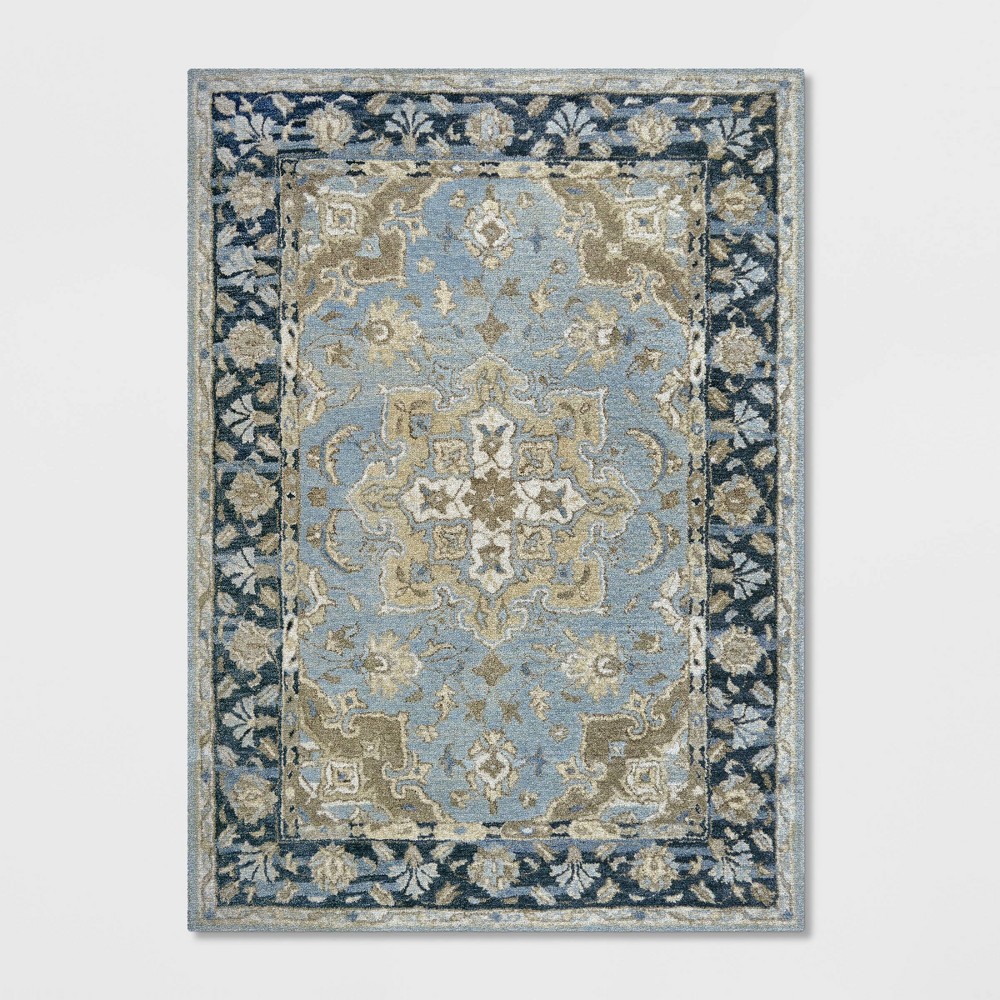 5'X7' Floral Tufted Area Rug Blue - Threshold was $179.99 now $89.99 (50.0% off)