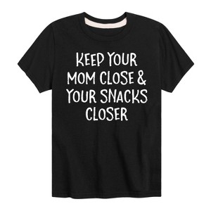 Boys' - Instant Message - Mom Close Snacks Closer Short Sleeve Graphic T-Shirt - 1 of 4