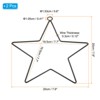 Unique Bargains Metal Hanging Decoration Star Shape Dream Catcher Rings 2 Pcs - 2 of 4