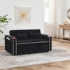 SKRAN Versatile Foldable Sofa Bed in 3 Lengths, Modern Sofa Sofa Sofa Velvet Pull-Out Bed, Adjustable Back and Ashtray and Swivel Phone Stand - 4 of 4