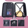 4-piece ABS lightweight suitcase, 14 inch makeup box, aircraft wheels (14/20/24/28) PINK - 2 of 4