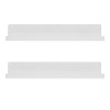 24" x 3" Mezzo Modern Metal Ledge Shelf Set White - Kate & Laurel All Things Decor - 2 of 4