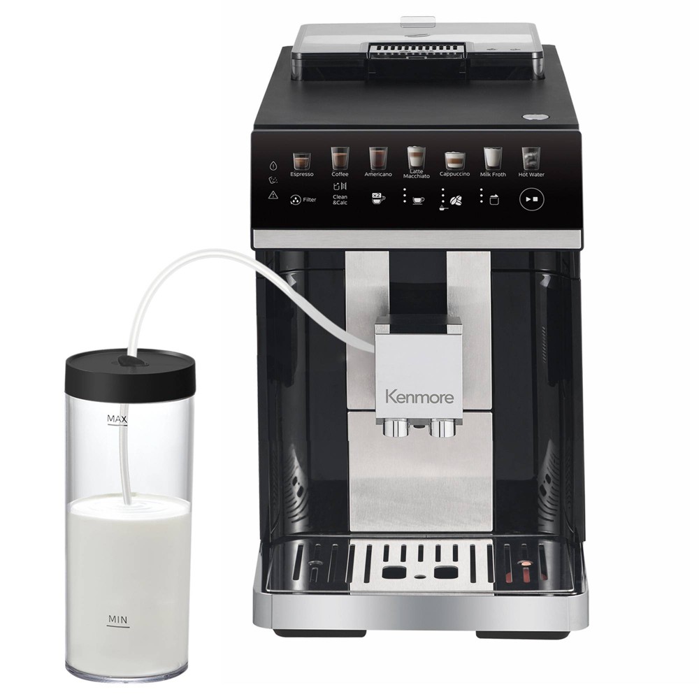 Photos - Coffee Maker Kenmore Super Automatic Espresso Coffee Machine Dual Cream System Black 