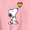 Boys' - Peanuts - Snoopy Rainbow Heart Graphic Long Sleeve Fleece Sweatshirt - 2 of 4