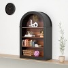 4-Shelf Arched Bookcase,46'' Tall Wood Open Bookshelf for Living Room,Bedroom or Home Office,Black Storage Organizer-Baofuwish - 2 of 4