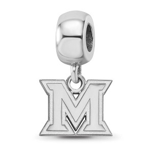 Black Bow Jewelry Sterling Silver Miami Redhawks NCAA Bead Charm - 1 of 4