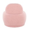 LumiSource Kimi Faux Shearling Accent Chair Pink - 4 of 4