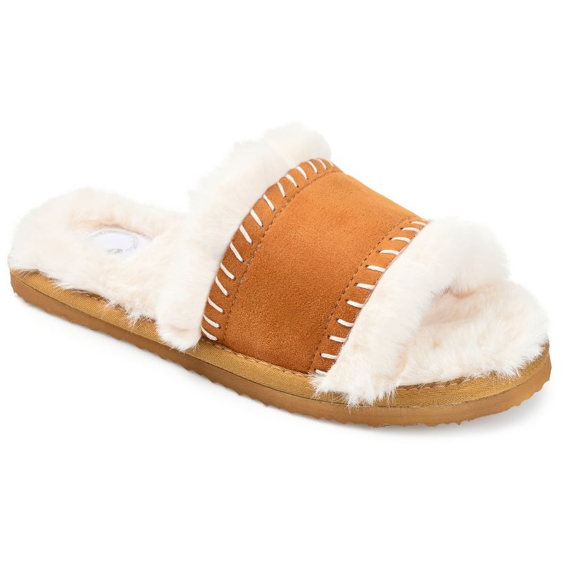 Journee Collection Womens Mardie Tru Comfort Foam Slip On Slide Open Toe Slippers, 1 of 11