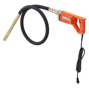VEVOR Handheld Concrete Vibrator, 800W Electric Vibrator 13000 VPM, Electric Concrete Vibrating Tool With 6.6ft / 2m Shaft Rod, Orange&Black - 1 of 4
