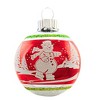 Christopher Radko 2.0 Inch Vintage Flocked Ornament Set Patterns Glitter Scenes Tree Ornament Sets - 3 of 4