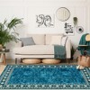TROPOW Washable Large Area Rugs Modern Bordered Floor Mats Non-Slip Stain Resistant Farmhouse Floor Cover Carpet - 3 of 4