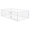 Twin Size Metal Floor Bed Frame with Fence and Door,  Bed Frame For Bedroom, Living Room,Guest Room Kids, Boys & Girls, No Box Spring Needed - 3 of 4