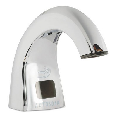 Rubbermaid Commercial One Shot Soap Dispenser - Touch Free, Liquid, 1.9 x 5.5 x 4, Polished Chrome