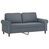vidaXL Sofa Set Dark grey Velvet (100% polyester), metal, textilene, plywood - 3 of 4