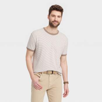Men's Long Sleeve Textured Henley Shirt - Goodfellow & Co™ Dark Brown L