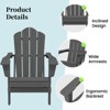 Hyleory HDPE Outdoor Folding Chair with Cloud-Shaped Backrest, Portable Patio Seating - 4 of 4