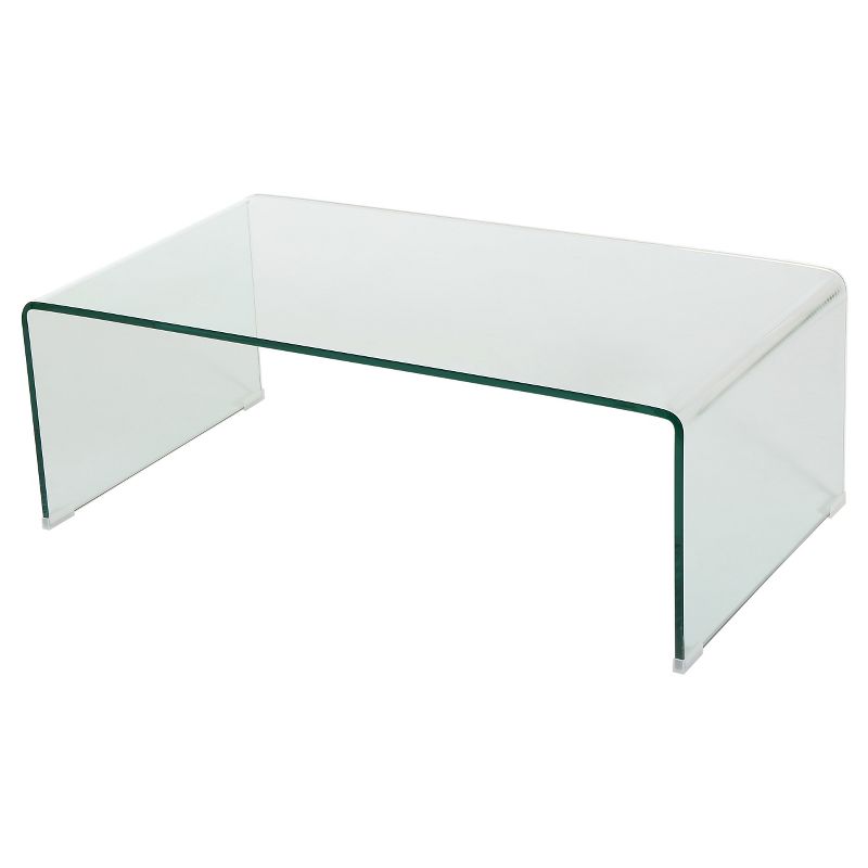 Ramona Glass Rectangle Coffee Table Clear - Christopher Knight Home, 1 of 13