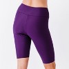 Calypsa Women's Chlorine Resistant High Waisted Long Bike Swim Shorts - 2 of 4