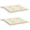 vidaXL Chair Cushion Set of 2 Cream Oxford fabric (100% polyester) - 3 of 4