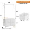 Jojoka White Storage Organizer with Metal Frame and Wooden Top - 4 of 4