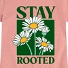 Girls' - Instant Message - Daisies Stay Rooted Fitted Short Sleeve Graphic T-Shirt - 2 of 4