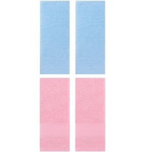 REGALWOVEN 4 Pcs Striped Comfortable Quick Drying Non-Linting Hand Towel 14" x 30" - 1 of 4