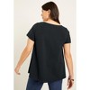 June + Vie by Roaman's Women's Plus Size Short-Sleeve Swing One + Only Tunic - 3 of 4