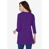 Woman Within Plus Size Perfect Three-Quarter Sleeve Crewneck Tunic - 3 of 4