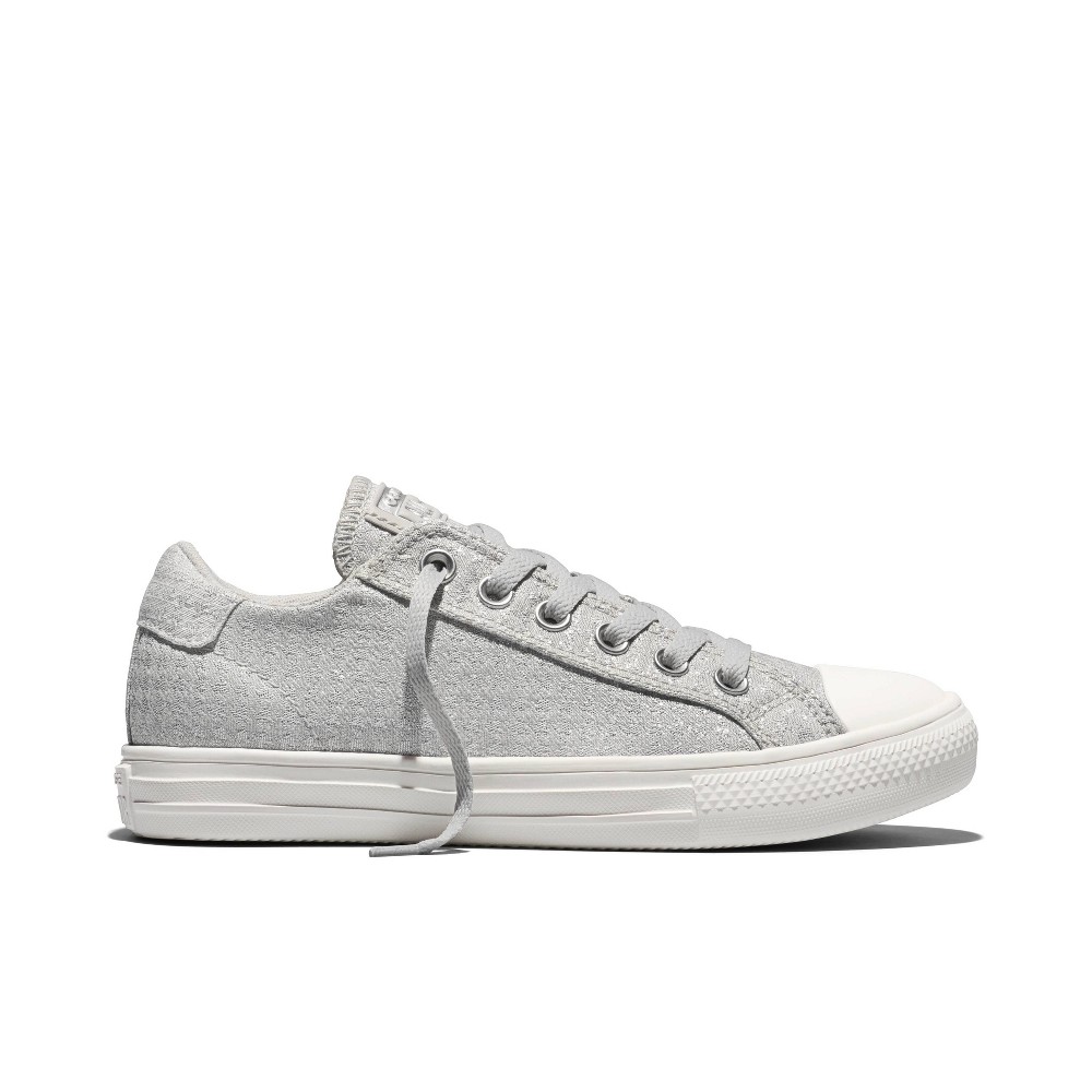Converse Adult Street Ox Low Sneakers - Silver M6.5/W8.5