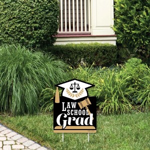 Big Dot of Happiness Law School Grad - Outdoor Lawn Sign - Future Lawyer Graduation Party Yard Sign - 1 Piece - 1 of 4
