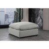 Meridian Furniture,Comfy Linen Textured Fabric Modular Ottoman - 2 of 4
