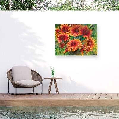 Trademark Fine Art - "Red Hots" Outdoor Canvas