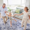 Gulches Rugs - Elegant Blue Washable Mult Sizes Floor Covering for Modern Spaces - 4 of 4