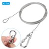 Unique Bargains Stainless Steel Luggage Lighting Travel Snap Hook Locking Cables Silver - 3 of 4
