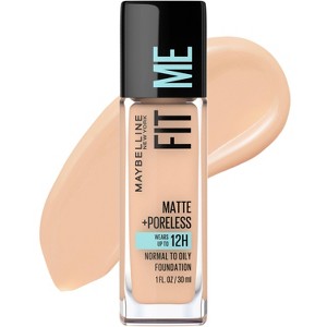 Maybelline Fit Me Matte + Poreless Oil Free Liquid Foundation - 1 fl oz - 1 of 4