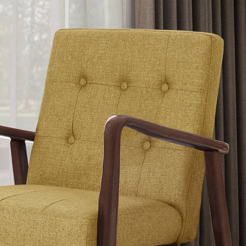 Marcola Mid Century Modern Upholstered Wood Framed Club Chair - Christopher Knight Home, 5 of 9