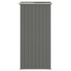 vidaXL Light Gray Garden Shed - Large Outdoor Storage, Galvanized Steel Construction with Gate Access, Ideal for Tools, Pool and Garden Supplies - 4 of 4