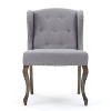 NicBex Linen Accent Chair,Upholstered Living Room Chairs with Button Tufted Backrest,Modern Armless Chair,Accent Chairs for Living Room - 4 of 4