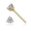 Guili CZ Stud Earrings for Baby/Kids, 4mm–7mm, in Sterling Silver with Polished Silver, Gold & Rose Gold Plating – Elegant Daily Sparkle - 2 of 4