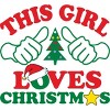 Women's Design By Humans This Girl Loves Christmas Thumbs By personalized Racerback Tank Top - 2 of 3