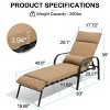 Crestlive Products Patio Chaise Lounge Chair Outdoor with Cushion & Pillow Adjustable 5 Position Pool Recliner - 3 of 4