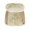 Enchante 28.5" Mongolian Sheepskin Accent Arm Chair, Taupe Beige Genuine Fur - 4 of 4