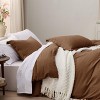 Duvet Cover Set 3pcs Prewashed Fabric Queen Size Bright White - Bedsure - 4 of 4