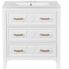 30'' Bathroom Vanity with Ceramic Sink Combo, Free Standing Single Vanity Set with 3 Drawers, Solid Wood Frame Bathroom Storage Cabinet - 3 of 4