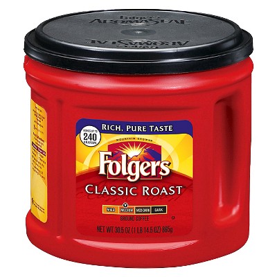 Folgers Classic Medium Roast Ground Coffee - 30.5oz : Target