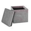 CAVINAS Linen Storage Ottoman Bench,Upholstered Ottoman with Flip Over Serving Tray for Living Room,Bedroom - 4 of 4