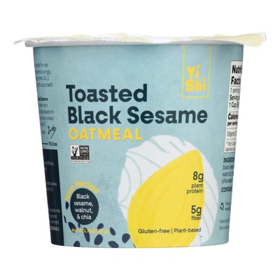 Yishi - Oatmeal Cup Toasted Black Sesame - Case Of 6 - 1.76oz : Target