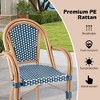 Tangkula Outdoor French Bistro Chairs 2 PCS w/ Armrests Galvanized Metal Frame - 4 of 4
