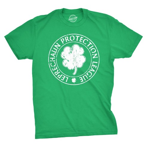 Leprechaun Protection League T Shirt Funny Green Saint Patricks Day Novelty Tee - Crazy Dog Men's T Shirt - image 1 of 4