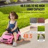 VEVOR Ride On Push Car for Toddlers, Ages 1-3, Ride Racer, Classic Kids Ride On Car with Steering Wheel & Under Seat Storage, Pink - 4 of 4